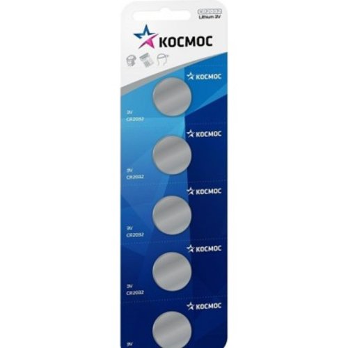 Элемент питания Космос CR2032 5хBL (блист.5 шт) (батарейка) картинка 